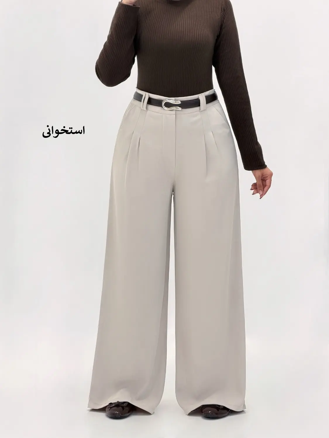 6842-شلوار فول بگ کرپ کاترین